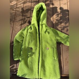 Apparis Lime Green Hooded Puffer Jacket
